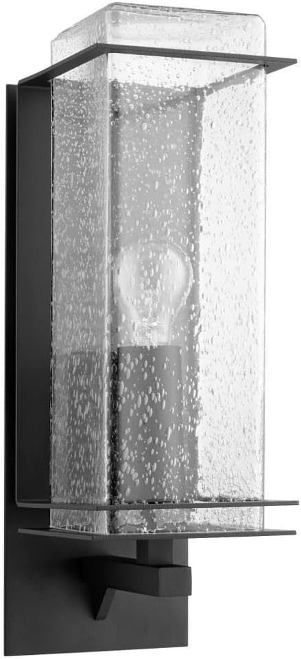 Quorum 7203-5-69 Transitional One Light Wall Mount from Balboa Collection in Black Finish,