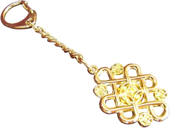 Feng Shui Mystic Knot with Coin Symbol Amulet Keychain