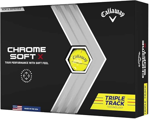 Callaway Golf Chrome Soft X Golf Balls (Triple Track (Yellow)