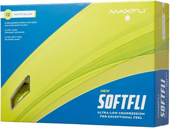 Maxfli 2023 Softfli Matte Golf Balls- 12 Pack (Yellow)