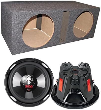 Boss P106DVC 10" 4200W Car Subwoofers + Dual Vented Sub Box Enclosure