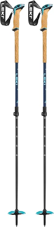 LEKI Berninia 2 Ski Poles | Aluminum, Adjustable, Lightweight, For Backcountry Skiing & Snowboarding