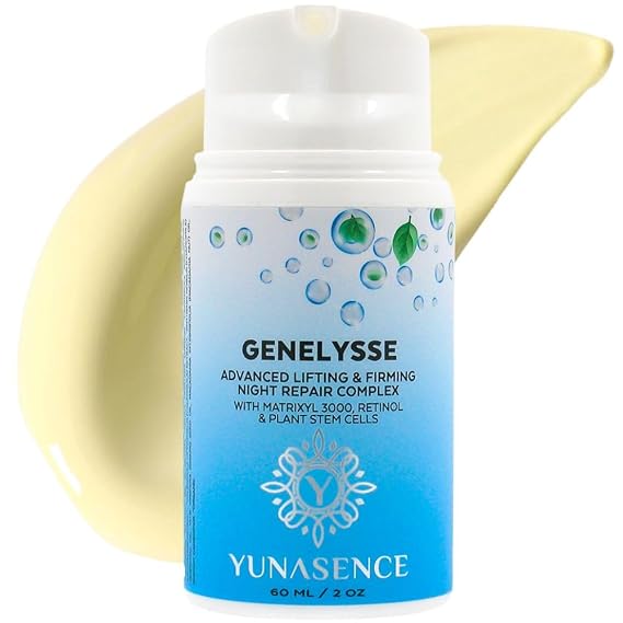 GENELYSSE Advanced Lifting and Firming Night Recovery Complex, with Matrixyl 3000, Retinol & Plant Stem Cells.