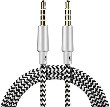 axGear 3.5mm 4 Pole Aux Cable 4 Position Stereo Mic Audio MM Wire Gold Plated 5Ft