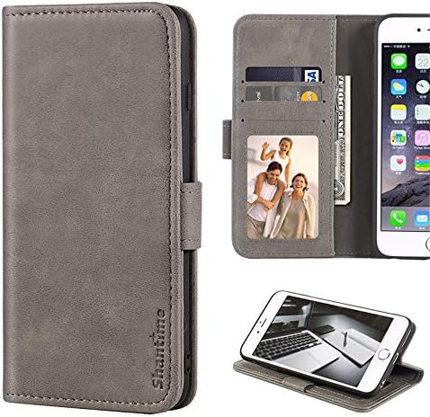 Suede Texture PU Leather Wallet Phone Case Compatible with Vivo iQOO Z9 Turbo 5G Endurance, Magnetic Flip Cover with Card Slots  Protection Grey