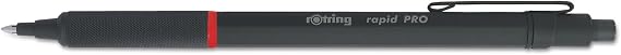 rOtring Rapid Pro Medium Point Ballpoint Pen, Black Body (1904292)