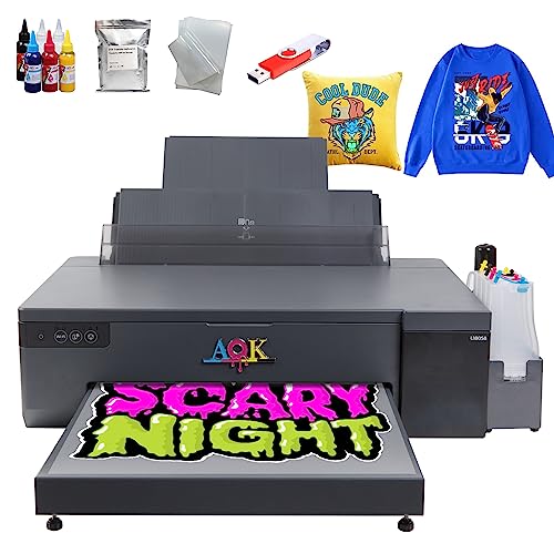 DTF Printers A3inch  L18058 Automatic Timing White Ink Stirring DTP Printer with Professional Rip Software Powder  InkFilm DTF Print Direct to Heat Transfer Film for T-Shirt Hoodies Bag