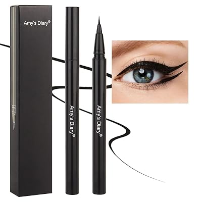 AMYS DIARY Waterproof Black Liquid Eyeliner Pen Professional Makeup Liquid Eye Liner Pencil Long Lasting and Smudge Proof Eye Makeup for Women black
