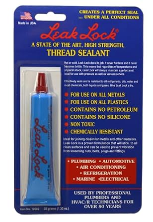 Leak Lock Pipe Joint Sealant - Prevents Leaks - High-Strength Thread Sealant for Metal and Plastic Surfaces - Easy-to-Apply - Ideal for Household, Plumbing, HVAC/R, Marine, Automotive Applications