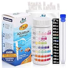 7 in 1 - Aquarium Test Strips | 100 Fast & Accurate Strips | Fish Tank Aquariums Water Test Kit & ebook | Aquarium Thermometer | Fish Tank Water Testing Kit for Fresh & Saltwater | Versatile Usage