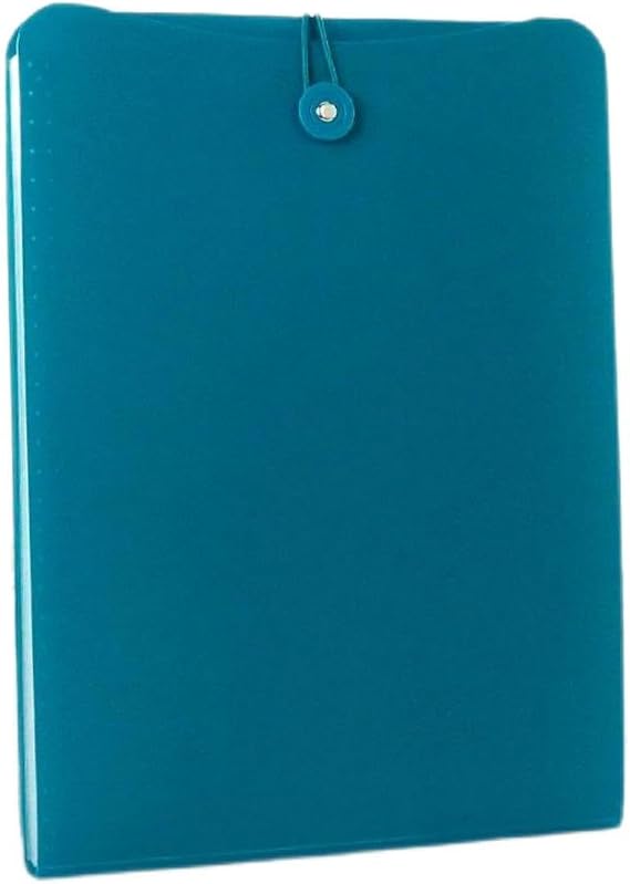 Vertical Expanding Accordion Folder with 7 Pockets,Light Blue