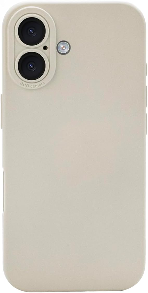 LOOKSEVEN For iPhone 16 Plus Case, White Silicone TPU Rubber Back Cover Case Compatible for iPhone 16 Plus (6.7 inch)
