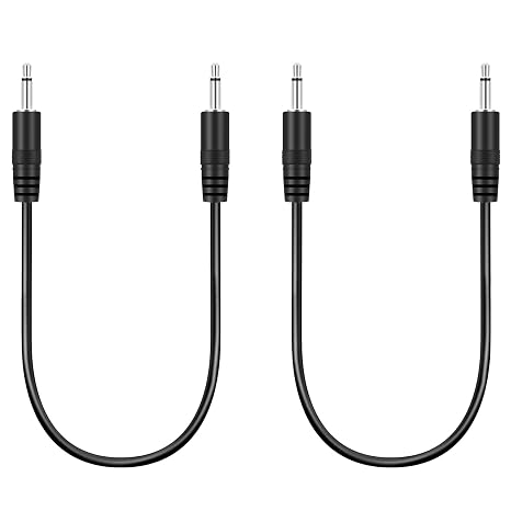2 Pack 3.5mm 1/8" Male TS Mono Plug to 3.5mm Male Mono Jack Audio Cable