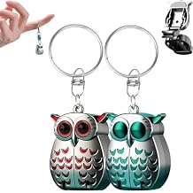 Owl Keychain Nail Clipper,German Professional Stainless Steel Foldable Mini Nail Clippers, 2-in-1 Foldable Owl Nail Clippers with Nail File, Manicure and Pedicure Tools, Owl Keychain Gifts (2PCS B)