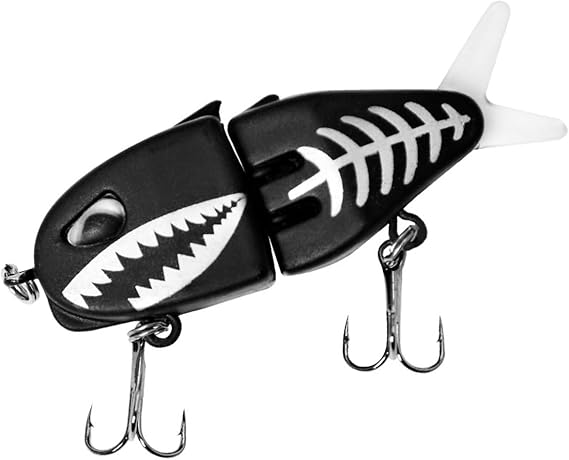 Mini Glide Bait for Bass Fishing,Slow Sinking Wide S Smooth Glide Baits for Freshwater and Saltwater, Amazing Lifelike Fishing Gear Gifts for Family