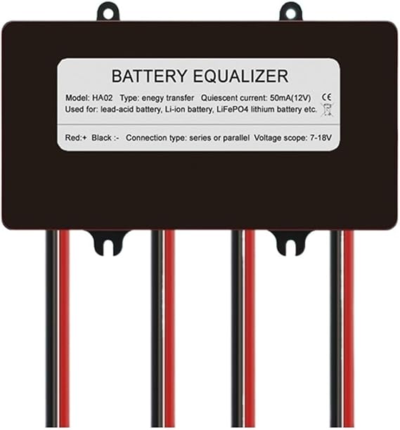 Battery Equaliser HA02 HC02 Battery Equalizer 48V 4 x 12V Battery Balancer Charger for Gel Flood Lead Acid Lithium Battery (Color : HA02 no Numerical)