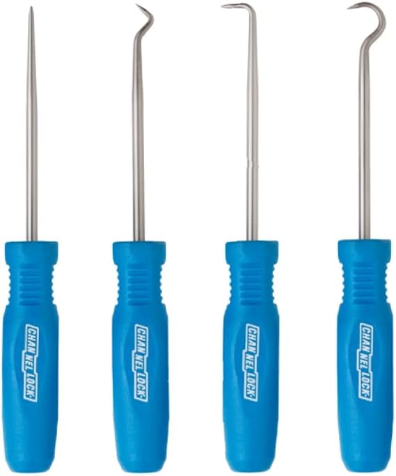 Channellock Hook and Pick Set HP-4H - Precision Hook Pick Tool Set, 4 Piece - Pack of 1