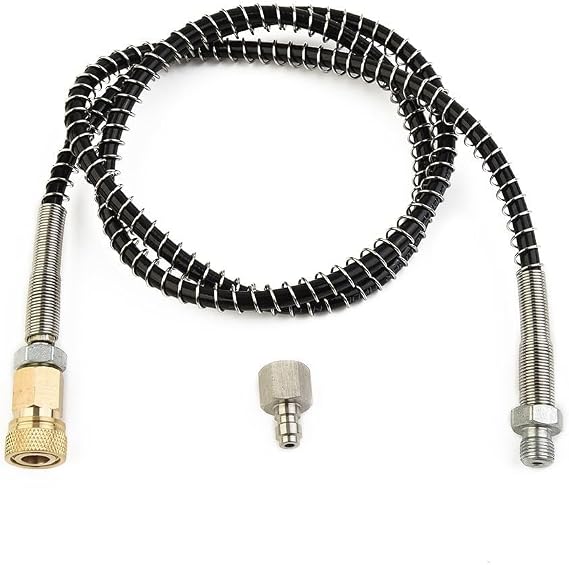 DN2 36-inch Microcellular Hose with Quick-Release Coupling for Air Filling Station Filling Adapter High-Pressure Pumping