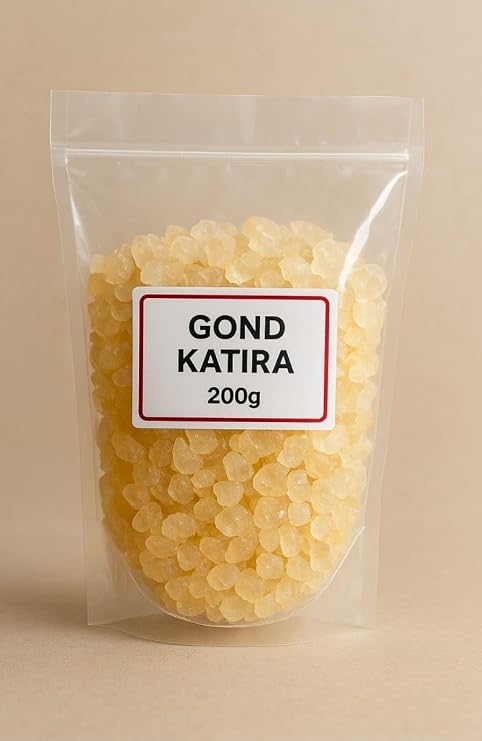 Gond Katira Natural Gum Crystal, Traditional Cooling Herb Supplement, 200 Gram