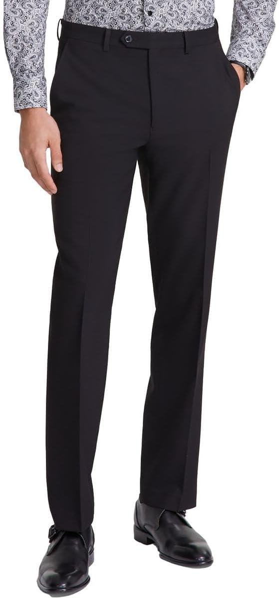 Tallia Mens Pocket Straight Leg Pants Black 38/30