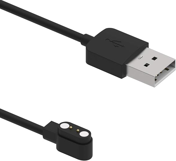 Smart Watch Chargers Compatible for FITVII HM78 HM68 HM58 HM57 H56, Popglory P22, Iaret I18, Morepro HM78, Parsonver SR1 Replacement Charging Cable 60cm (Black)
