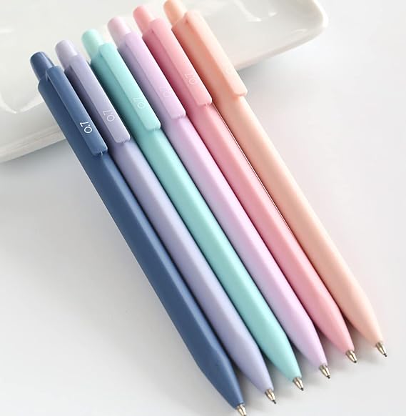 Solid Colors Mechanical Pencils 0.7mm Triangle Shape Automatic Pencil for Writing Office School Supplies Gift Pack of 6 pcs