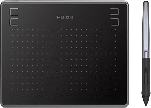 HUION Drawing Tablet HS610 Graphic Tablet with Battery-Free Stylus 8192 Pen Pressure Tilt Function, 10x6.25 Inches Digital Art for Animation & Design, Compatible with WindowsMacAndroid