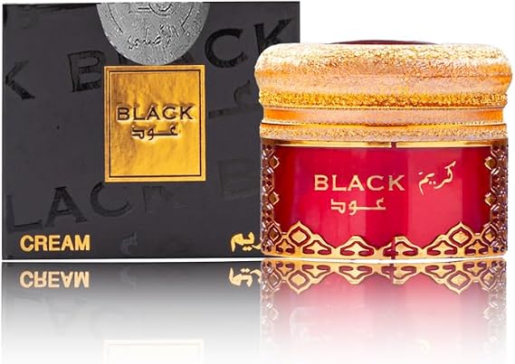 Black Oud Cream, 9g, Luxury Fragrance Cream, Red and Gold Design