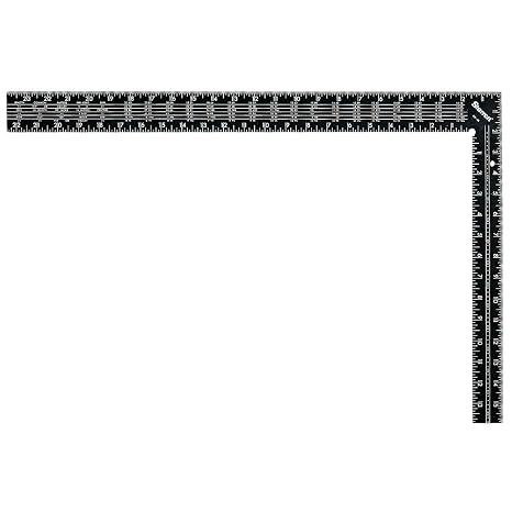 Starrett Standard L-Shaped Tempered Steel Rafter Square with Solid One Piece Construction - Ideal for Professionals and Home Improvement - 24" Length, 1-1/2" Width - RS-24