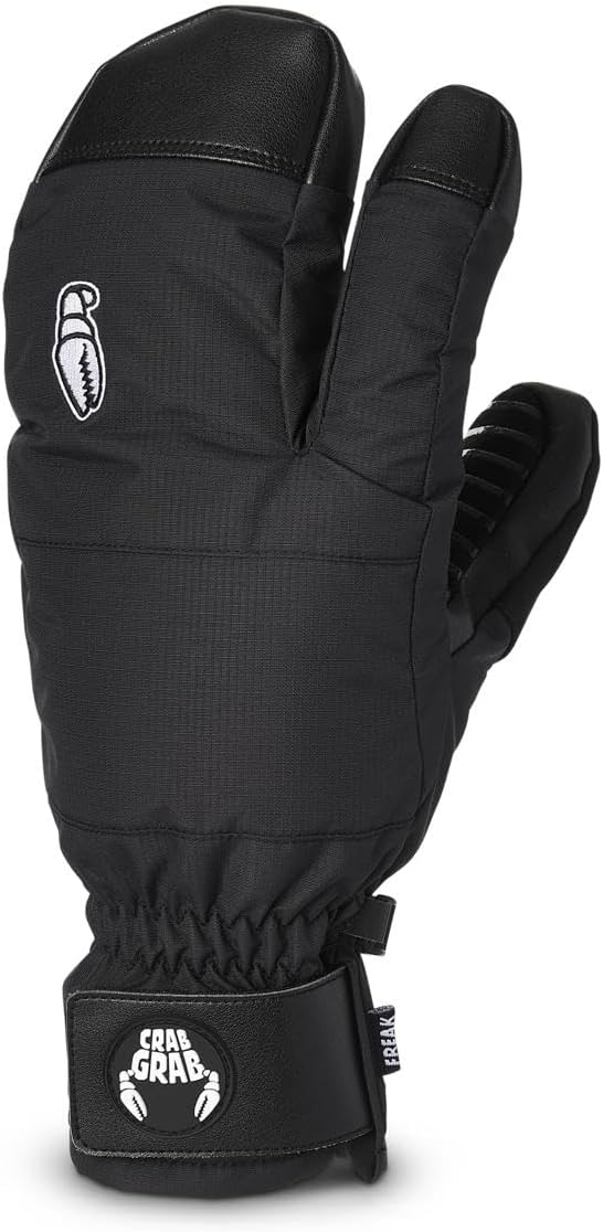 Crab Grab, Freak Trigger Split Finger Mitten - Men's, Black, S