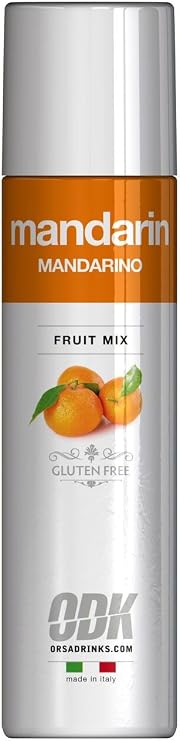 ODK Mandarin Puree Infused Fruit Syrup | Cocktails, Smoothies, Cooking, Baking and Desserts, 75cl
