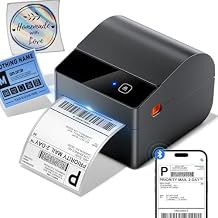 ASprink Bluetooth Shipping Label Printer 4x6, 2026 Upgraded Thermal Label Printer with Built-in Paper Bin, Thermal Printers for Small Business & Shipping Packages, Compatible with Amazon, Tiktok, USPS
