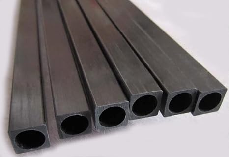 Square Carbon Fiber Tubes 4x4x3x200mm Inner Round(Diameter 3mm),Pultruded Carbon Fiber Rods 4pcs