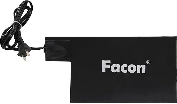 Facon 8-1/2'' x 5-1/2'' Silicone Battery Heater Pad with Thermostatically Controlled, Automotive Electric Silicone Battery Warmer Pad, 120V, 60Watts Grey