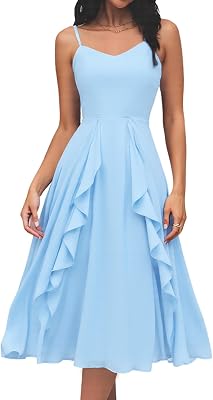 HomRain Womens Cocktail Tea Party Beach Dresses Formal Graduation Wedding Guest Chiffon Summer Evening Elegant Dress 2025
