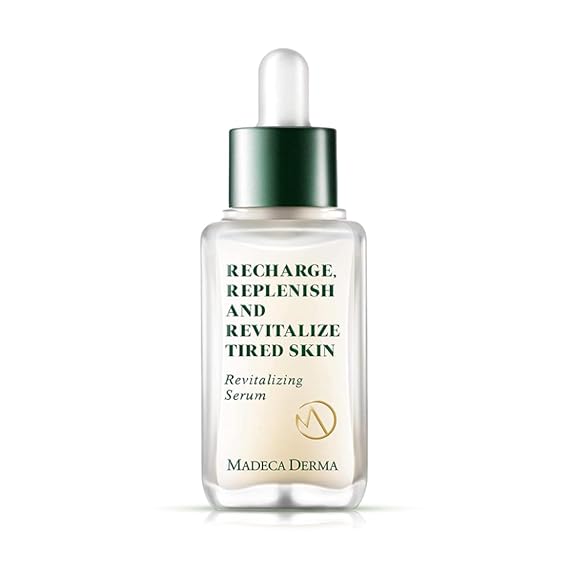 MADECA DERMA Revitalizing Facial Serum with Centella Asiatica, Niacinamide, Collagen & Hyaluronic Acid Korean Skincare for Hydration, Skin Repair & Moisturizing Dry Skin, CICA Serum (1.69 fl oz)