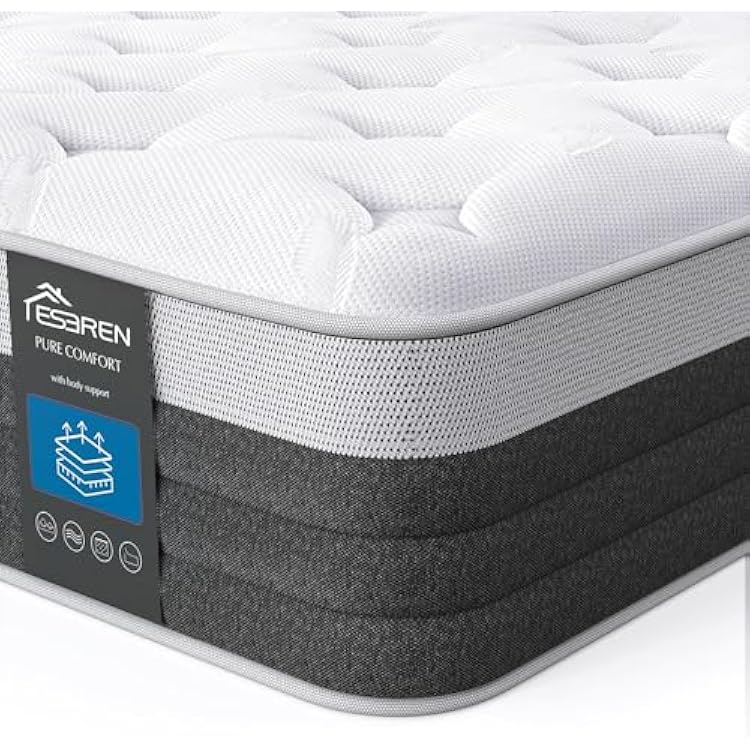 Twin Mattress 8 inch, Gel Memory Foam Hybrid Mattress, Individual Pocket Spring Twin Bed Mattress, Breathable - Medium Firm - Guest and Kids Twin Size Mattress, 75 x 39 x 8 Inch, 8-HH-T