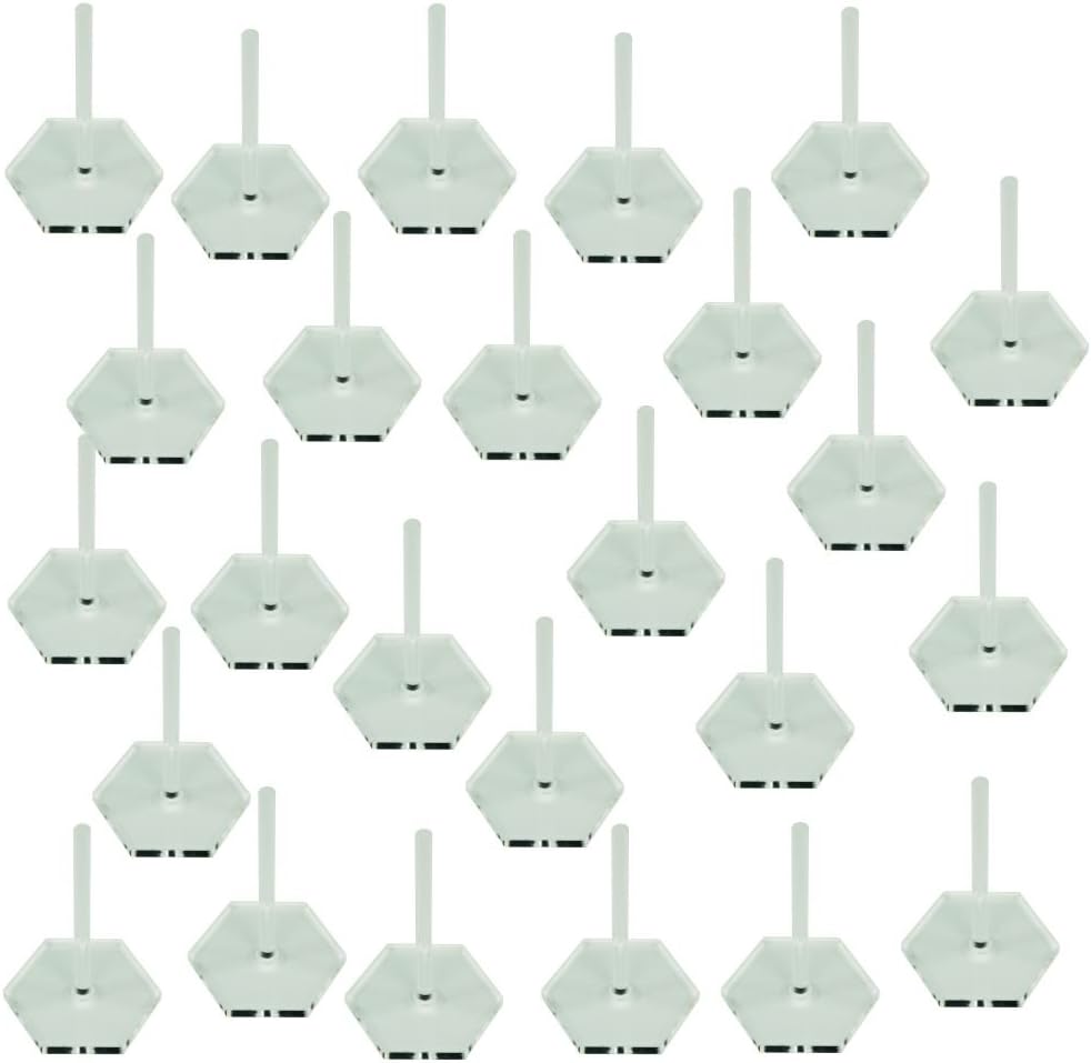 LITKO Acrylic Flight Stands | Hexagon | 3mm Clear Hexagonal Flight Base with Flight Peg 2-inch