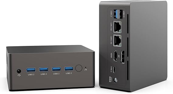Mini PC, 8 Cores i3-N305(up to 3.8GHz) 8C/8T, 16GB RAM 512GB SSD | Dual 2.5G LAN, 7 USB Ports, Desktop Computers Windows 11, Triple 4K Display, USB-C, WiFi 6, BT5.2, Micro PC for Home Office