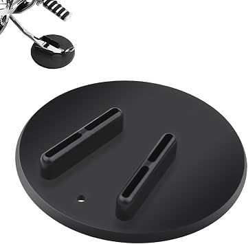 SUNPIE Motorcycle Kickstand Plate - Universal Motor Bike Kickstand Pad for Harley All Heavy Cruiser Bike - Rugged Kick Stand Floor Protector Prevents Sinking on Grass, Dirt & Hot Pavement, Black