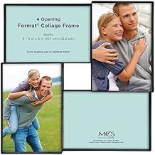 MCS 4x6 Inch Format Frame Collage, 4 Openings, Black (47675)