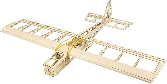 Balsa Wood Airplane R03 STICK-06 Model Aircraft, 580mm Wingspan Unassembled Flying Model Aircraft to Build, DIY RC Airplane Kit for Adults Beginners (KIT Only w/o Power System or Radio Control)