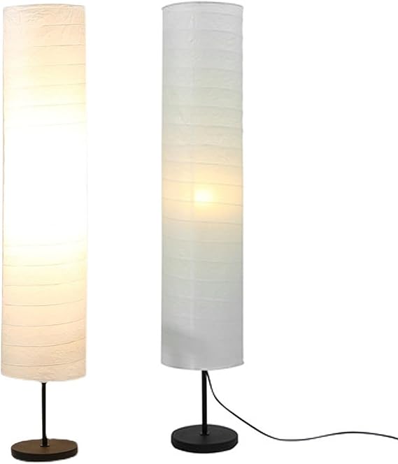 Floor Lamp Shade, Modern Dust-Proof Rice Paper Lampshade with Metal Frame Easy Assembly for Living Room Bedroom Office