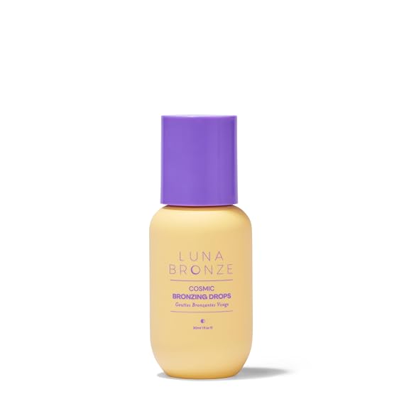 Luna Bronze Cosmic Bronzing Drops, Face and Body Liquid Bronzer, 1 fl oz