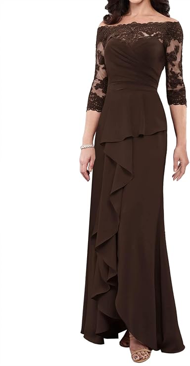 Mother of The Brides Dresses for Wedding Long Formal Dress Lace Appliques Evening Gowns