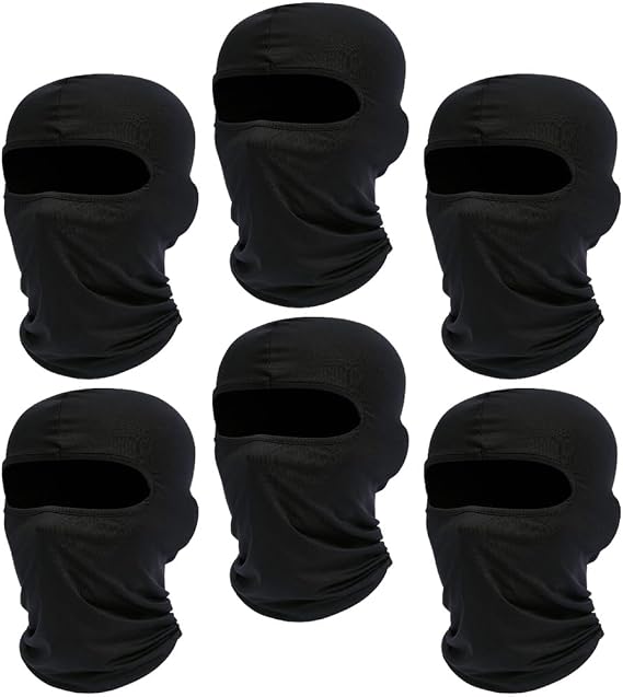6 Pack of Ski Mask Bandana Face Hat for Outdoor Summer Face Covering Ice Silk UV Protection Balaclavas Headwear