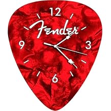 P Pluginz Fender Guitar Pick Wall Clock (Red)