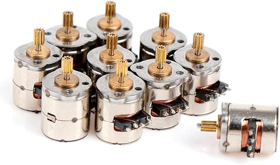 10Pcs/Pack Mini 2-Phase 4-Wire Stepper Motor Miniature Stepper with Gear Small Tiny Mini Motor Toy Engine DIY