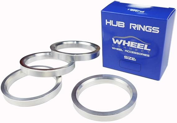 WHEEL CONNECT Hub Centric Rings,106 to 77.8, Set of 4, Aluminium Alloy Hubrings, O.D:106mm I.D 77.8mm. A