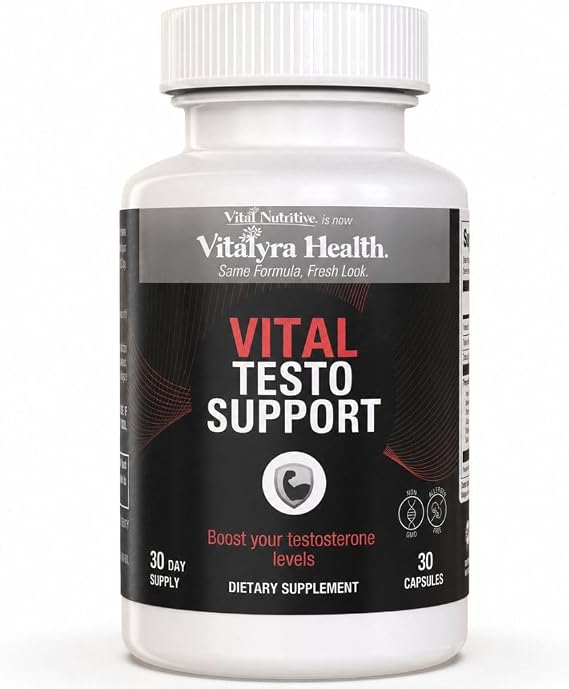 Testo Support Testosterone Support Supplement for Men | Supports Healthy Testosterone Levels | Promotes Energy, Stamina & Vitality | Men's Health | Made in USA | 30 Day Supply